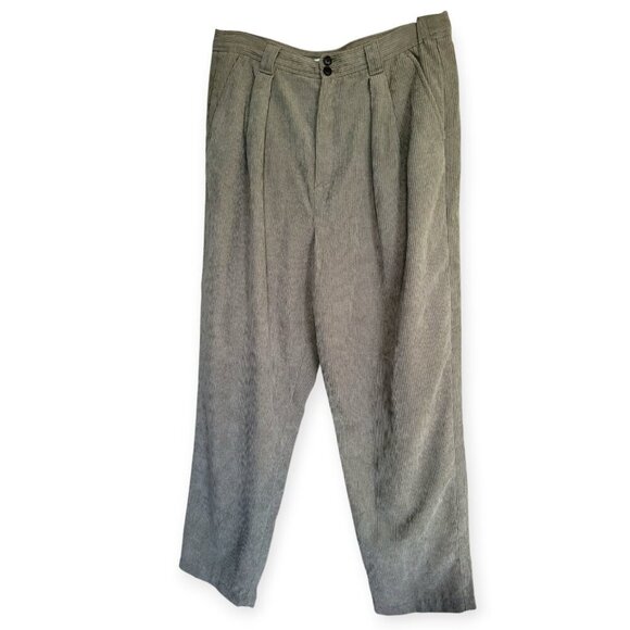 Madewell Curvy High-Rise Tapered Corduroy Pants Teal Green Spring Size 12 Womens - Picture 2 of 16